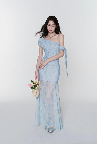 Romantic Gradient Off-shoulder Dress FRA0375