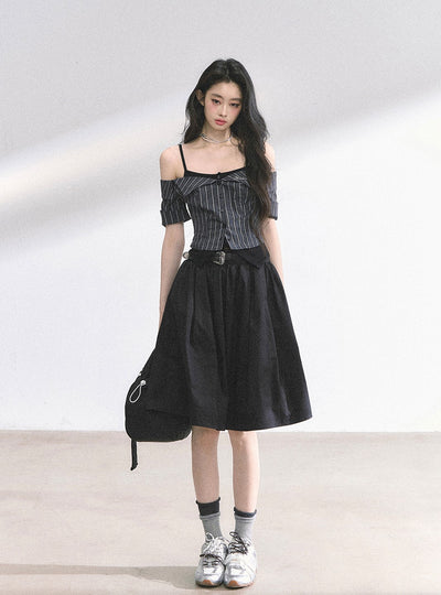 Fake Two-piece Striped Shirt DIA0531