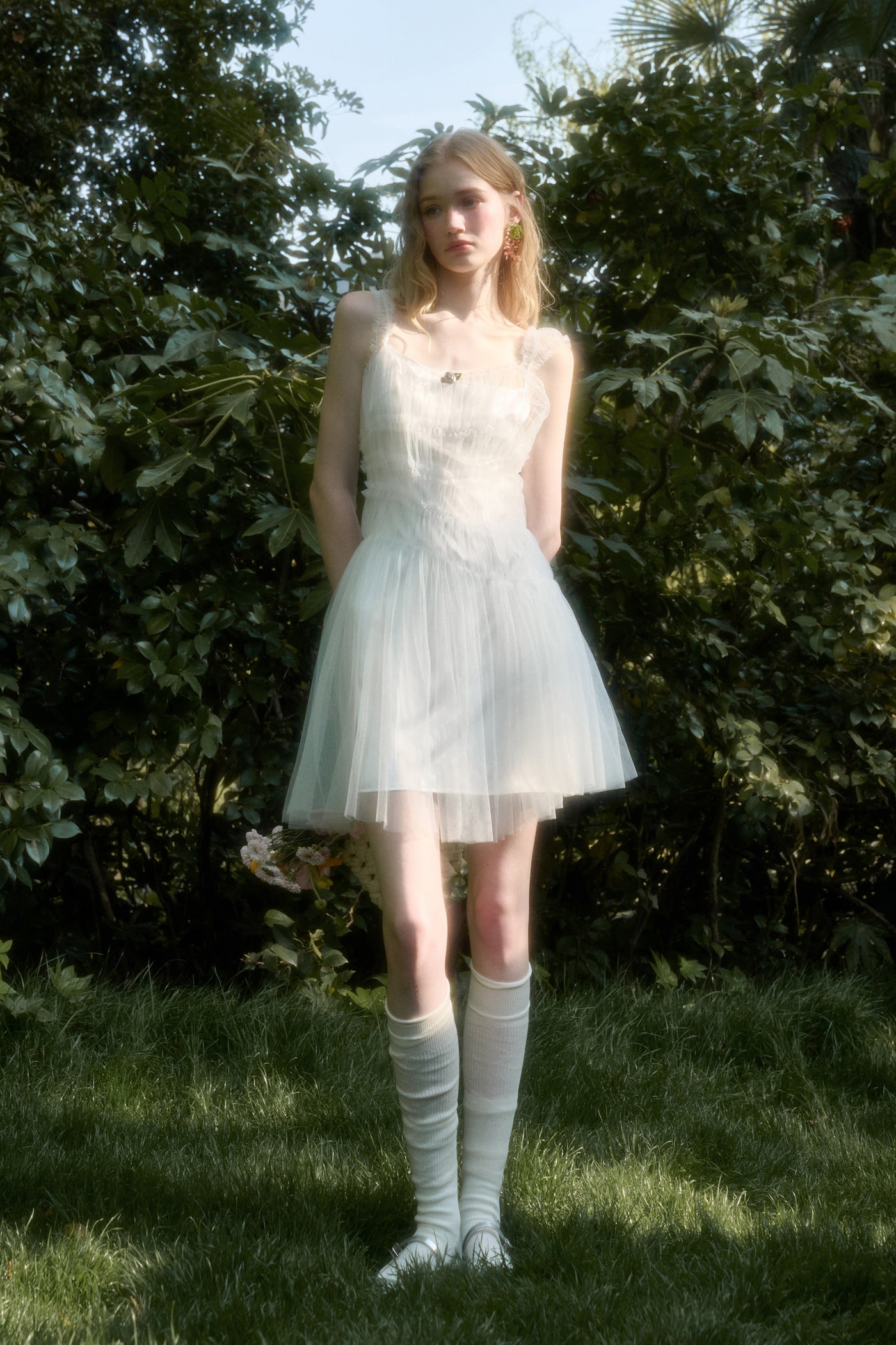 Puffy Layered Suspender Dress GRO0134