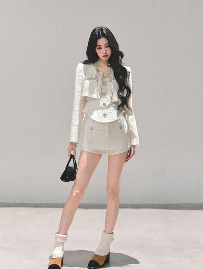 Luxurious Style Short Jacket/Top/Shorts DIA0667