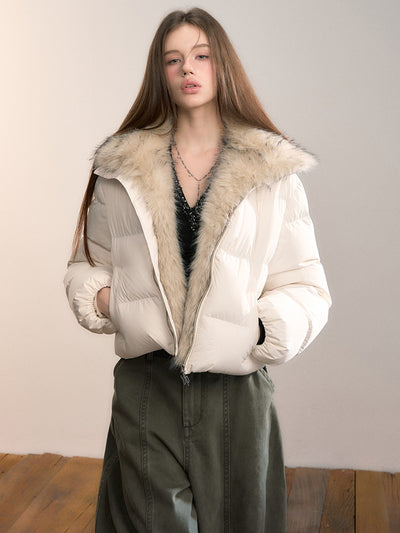 Removable Fur Collar Down Jacket VIA0351