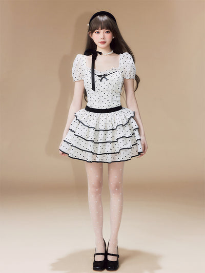 Polka Dot Tutu Waist Cake Dress SIS0018