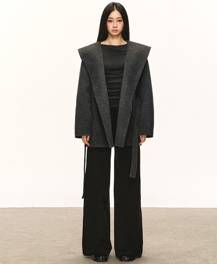 High-end Lace-up Hooded Jacket ANA0089