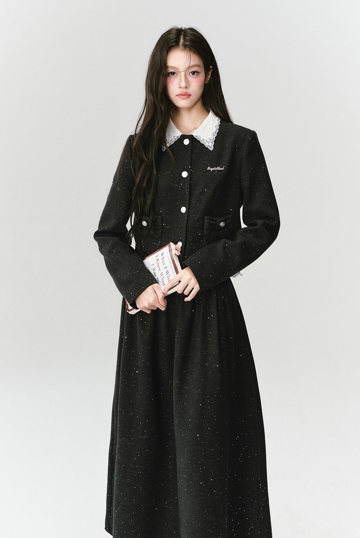 Lace Collar Suit Jacket/Skirt FRA0433
