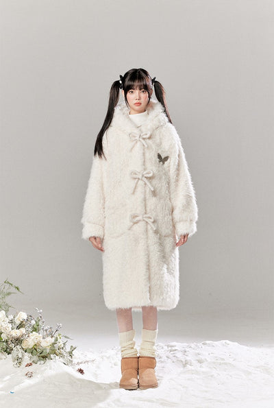 Hooded Lambswool Fur Warm Coat/Solid Color Base Sweater TBI0042