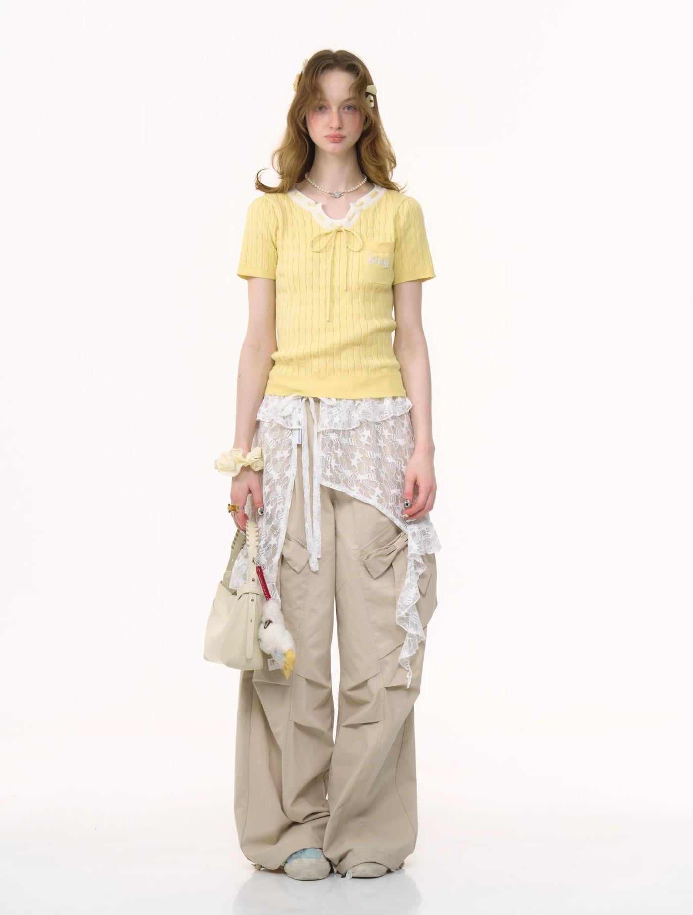 Bow Straight Wide Leg Pants ZIZ0260