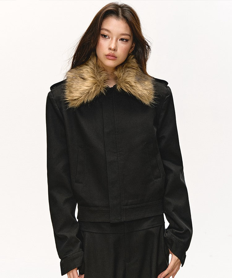 Fur-Collar Quilted Casual Short Jacket ANA0085