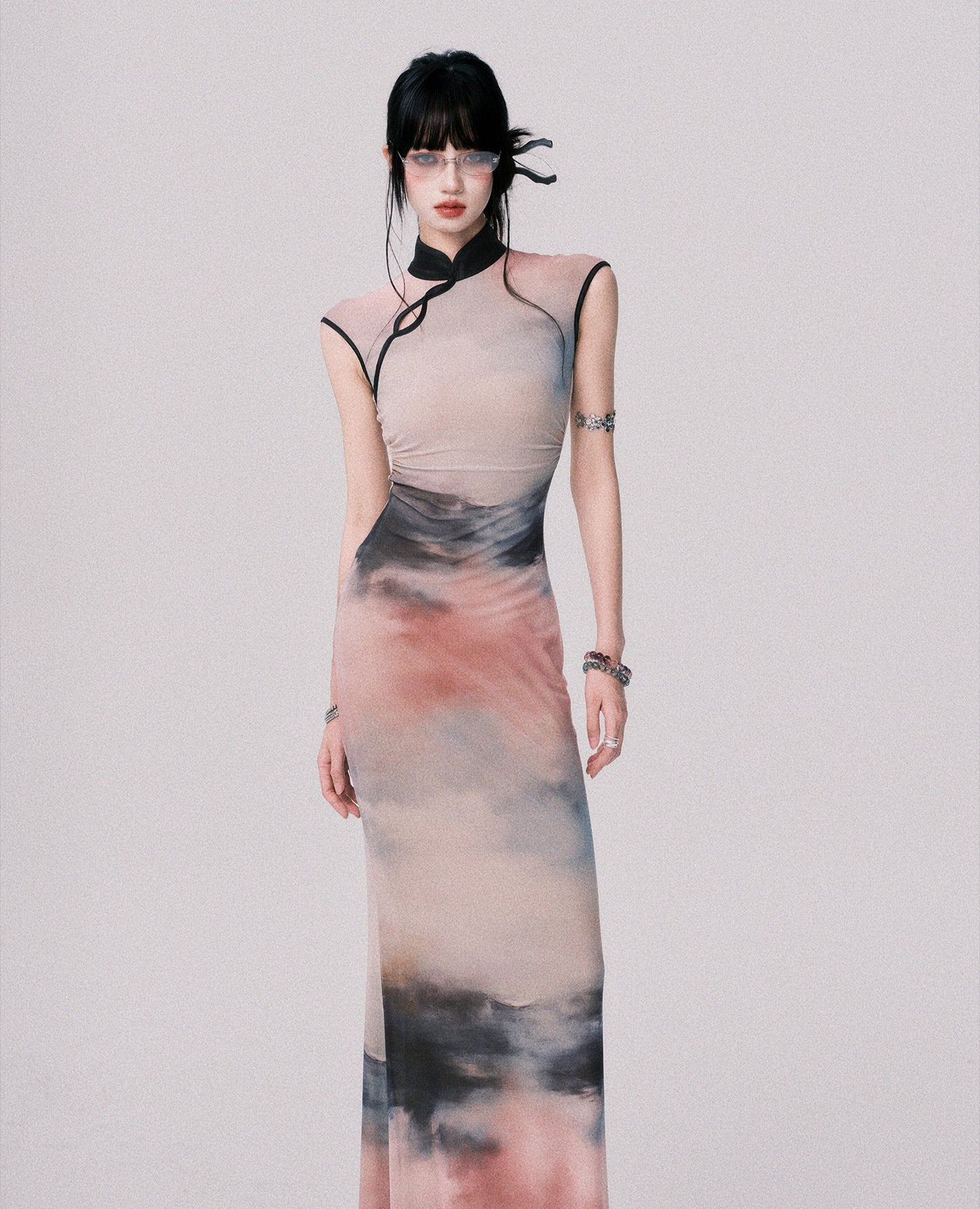 Ink Painting Chinese Long Dress LUL0148