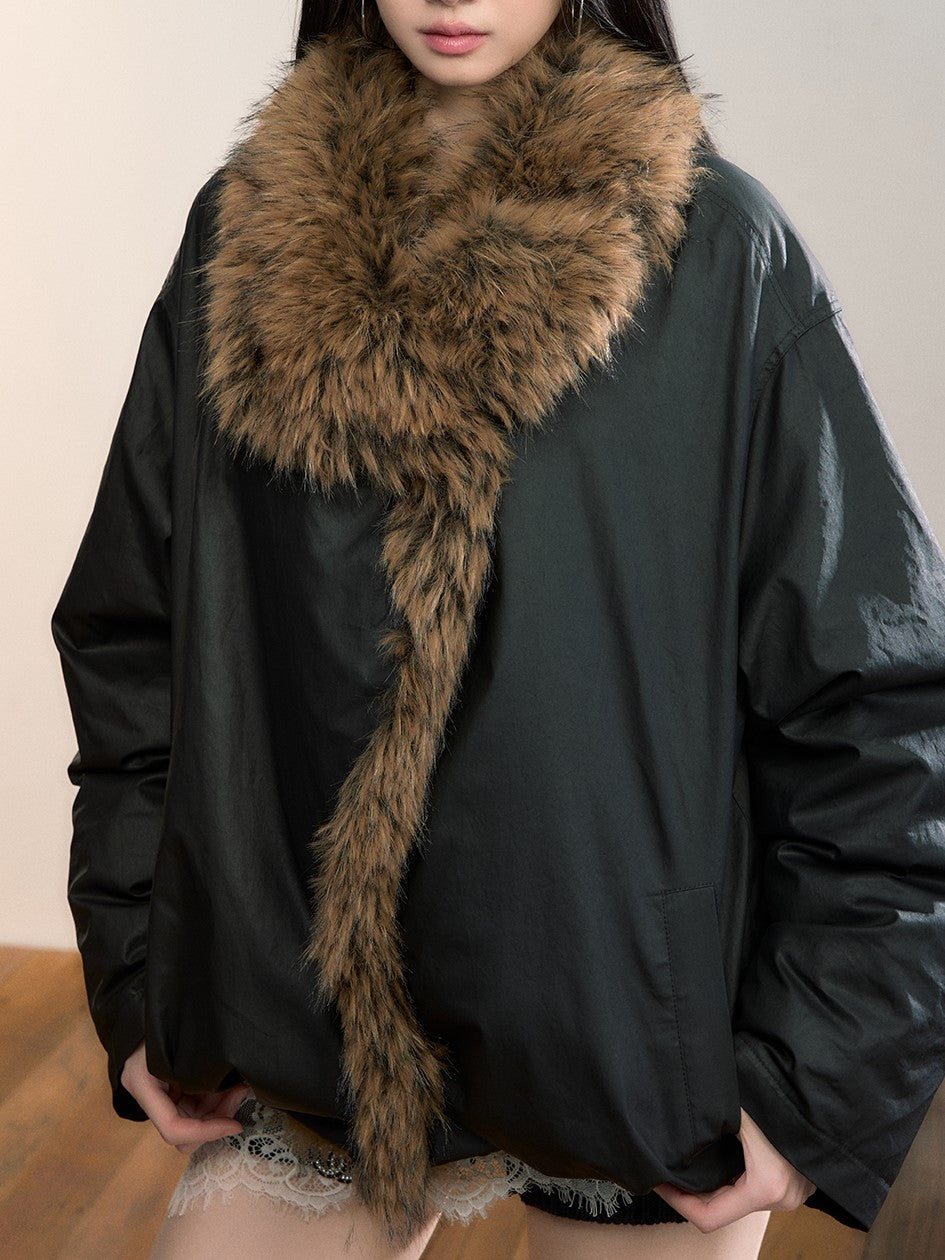 Large Fur Collar Down Jacket VIA0352