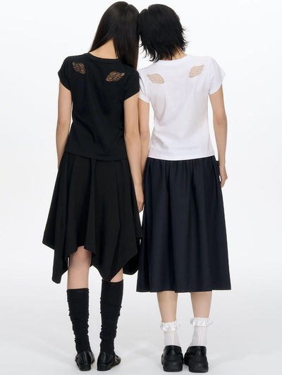 Back Wings Hollow T-shirt NEC0203