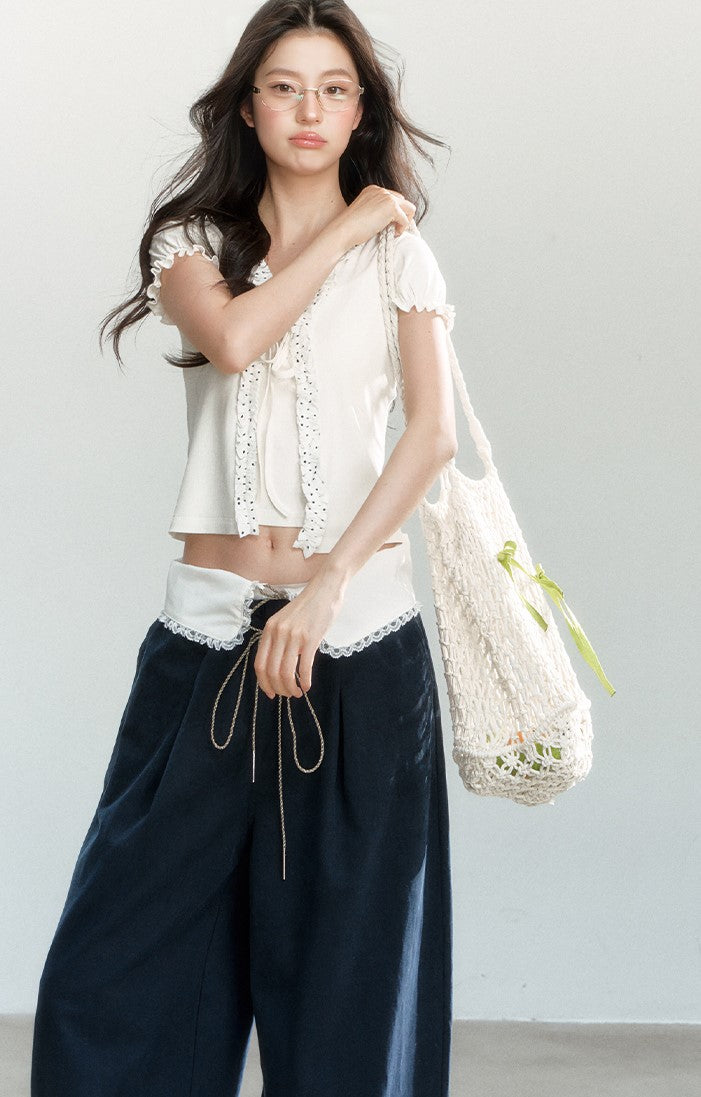 Fake Two-piece Puff Sleeve T-shirt SHI0169
