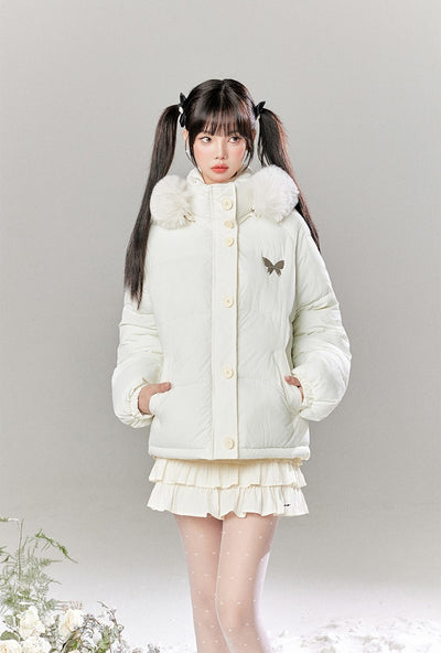 Soft Hooded Cotton Bread Jacket/Cake Skirt TBI0040