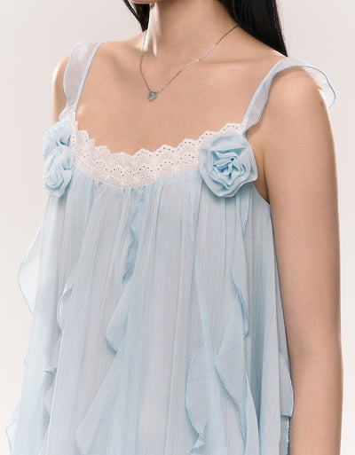 Lace Irregular Flower Jellyfish Dress NTO0211