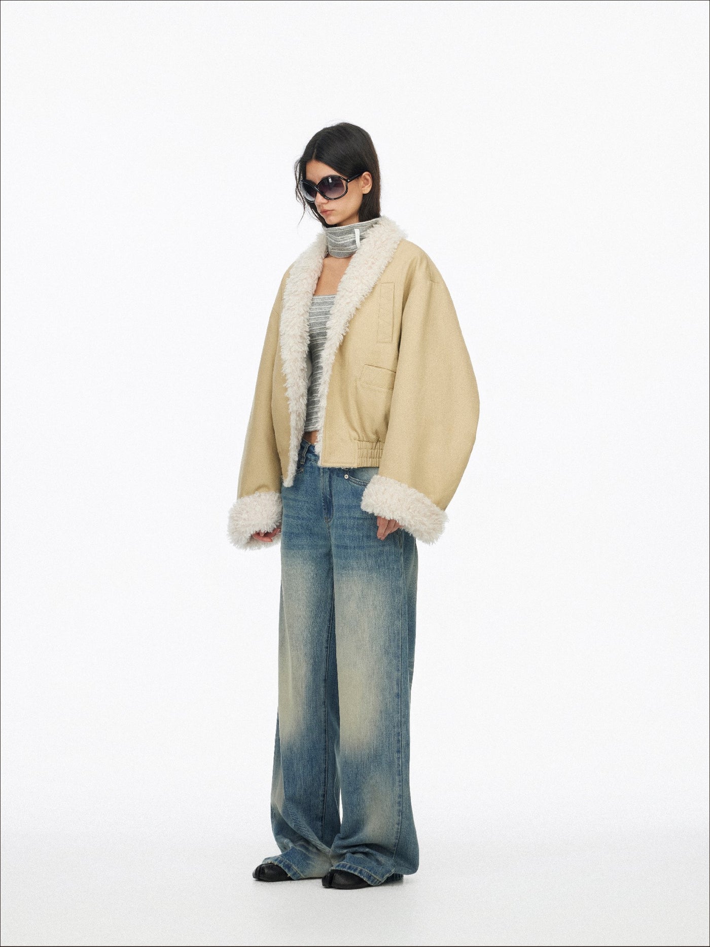 Fur Collar Patchwork Cotton Coat SAL0198