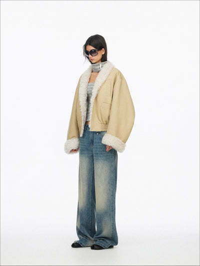 Fur Collar Patchwork Cotton Coat SAL0198