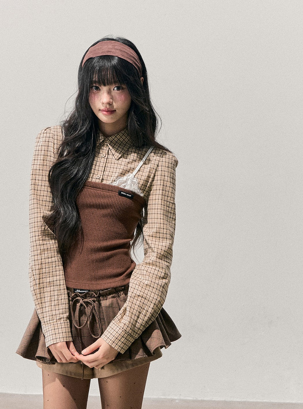 Faux Three-Piece Plaid Shirt DIA0762