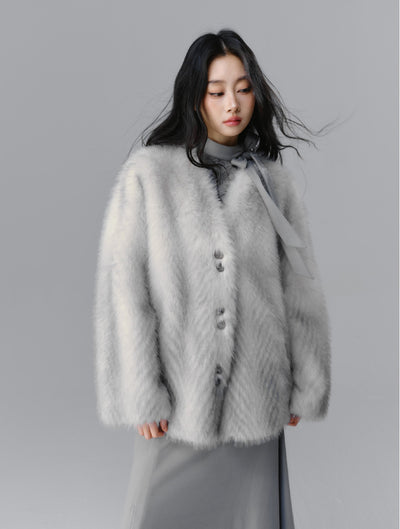 Blue Needle Amber Original Environmentally Friendly Fur Coat SAL0094