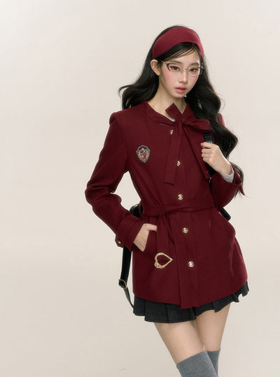 British Style Intellectual Suit Red Jacket DIA0234