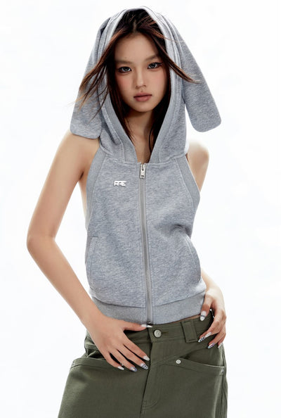 Rabbit Ear Backless Hooded Vest APE0336