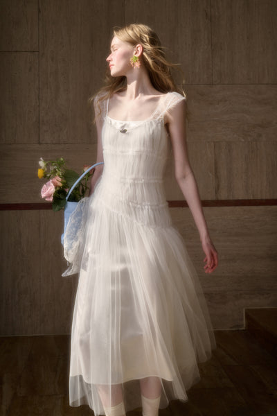 Puffy Tulle Mesh Suspender Dress GRO0130