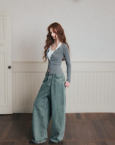 Halter Neck Layered Knitted Cardigan LUL0171