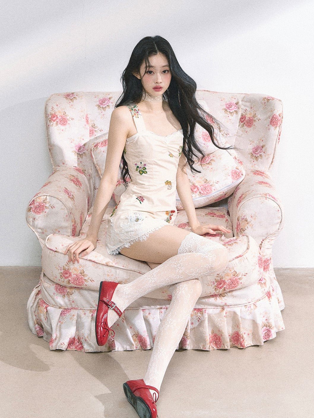 French Lace Flower Dress DIA0449