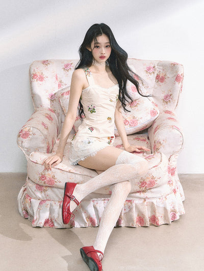 French Lace Flower Dress DIA0449