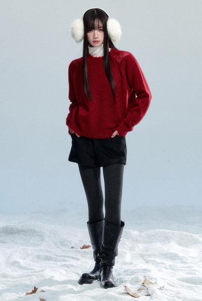 Lazy Style Frayed Edge Sweater FRA0488