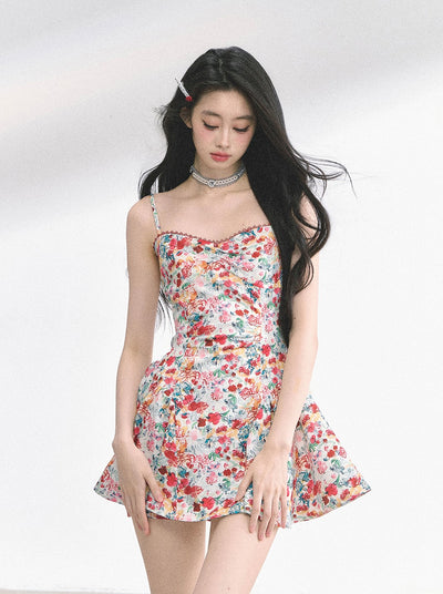 Slimming Lace Floral Dress DIA0487