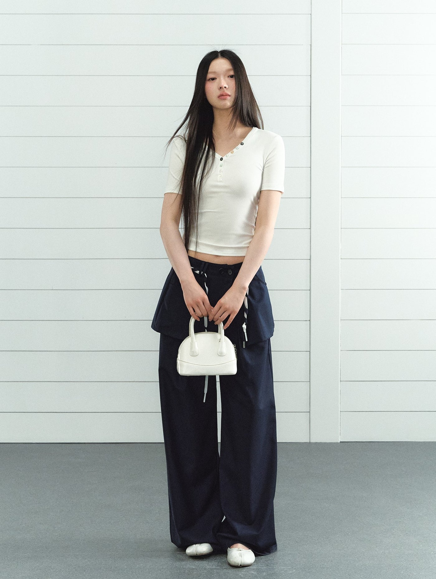 Wide-leg Fake two-piece Skirt Pants LAL0205