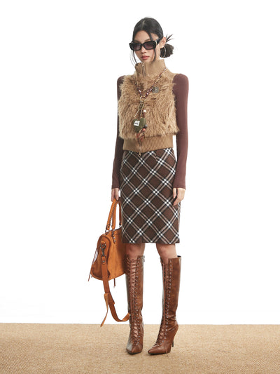 Furry Casual Short Vest Jacket UNC0319