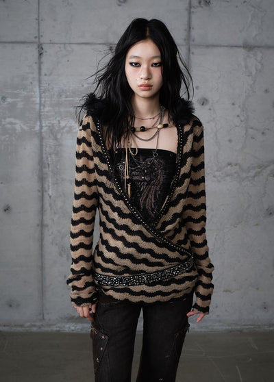 Lazy Style Striped Sweater NOR0194