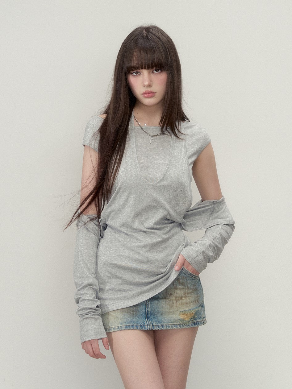 Multi-wear Mid-length T-shirt VIA0256