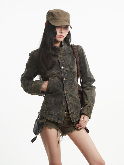 American Retro Short Denim Jacket UNC0316