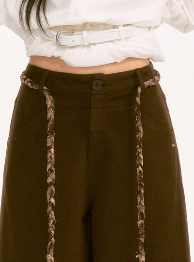 Faux Two-Piece Casual Drawstring Pants WEE0127