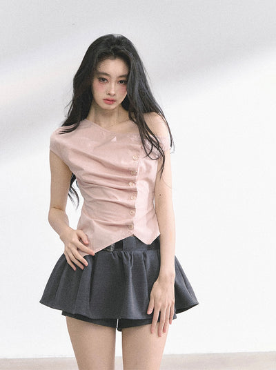 Off-shoulder Slim Shirt DIA0482