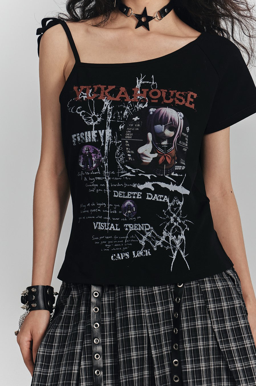 Punk Printed Short-sleeved T-shirt KIN0131