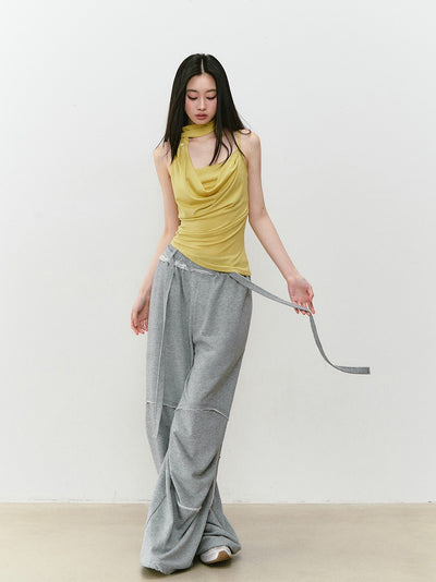 Raw Edge Loose Sweatpants VIA0325