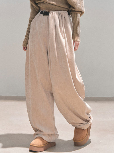 Loose Wide-Leg Belt Pants DIA0716