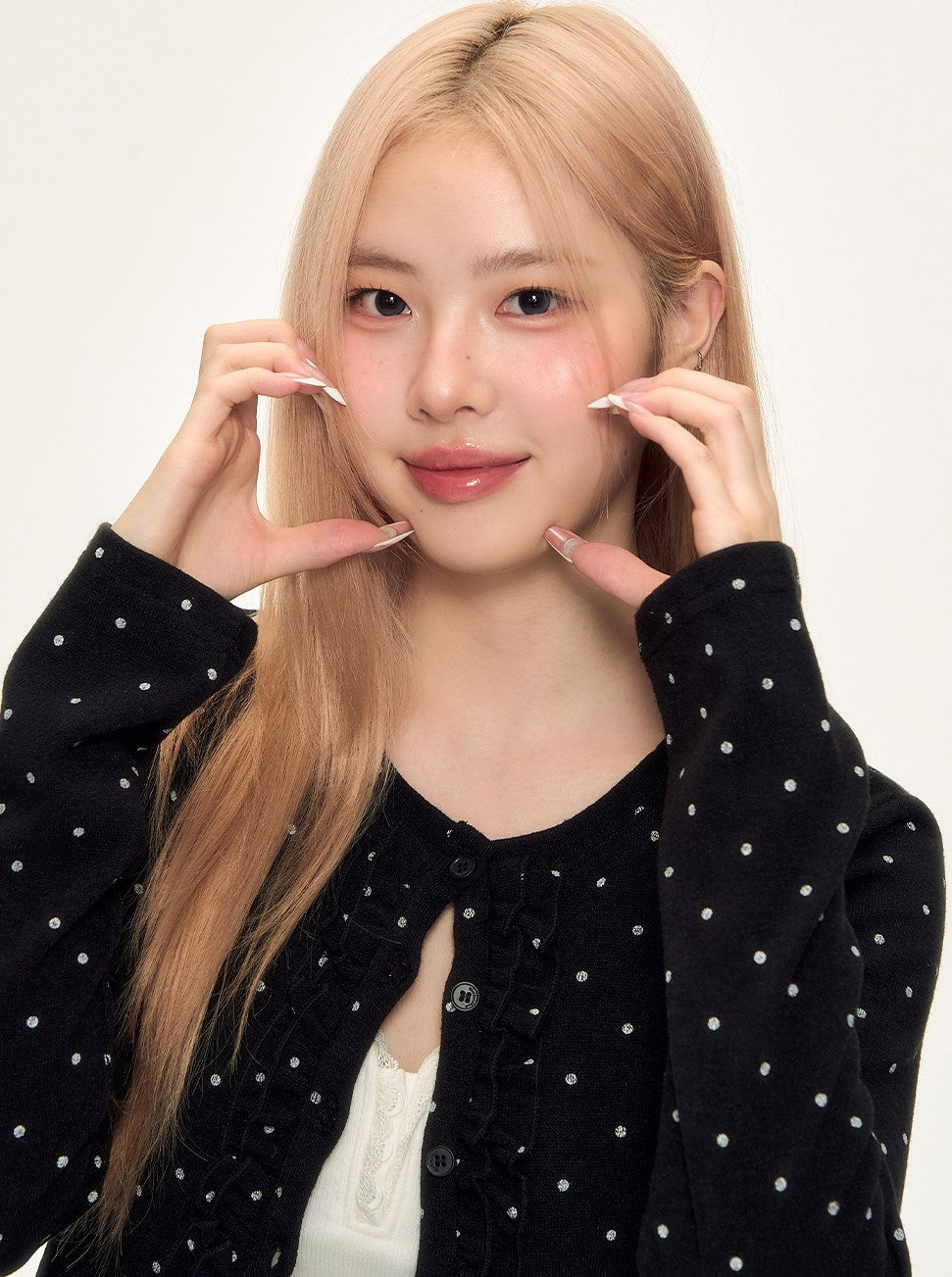 Polka Dot Black Cardigan WEE0068