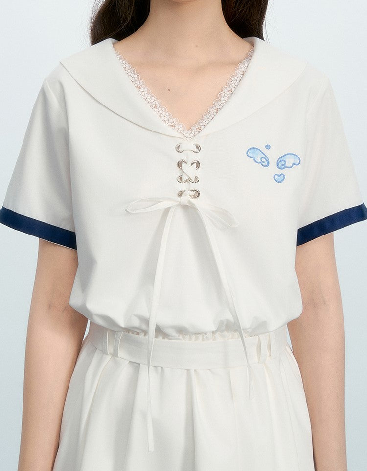 Small Wings Short Sleeve Dress NTO0220