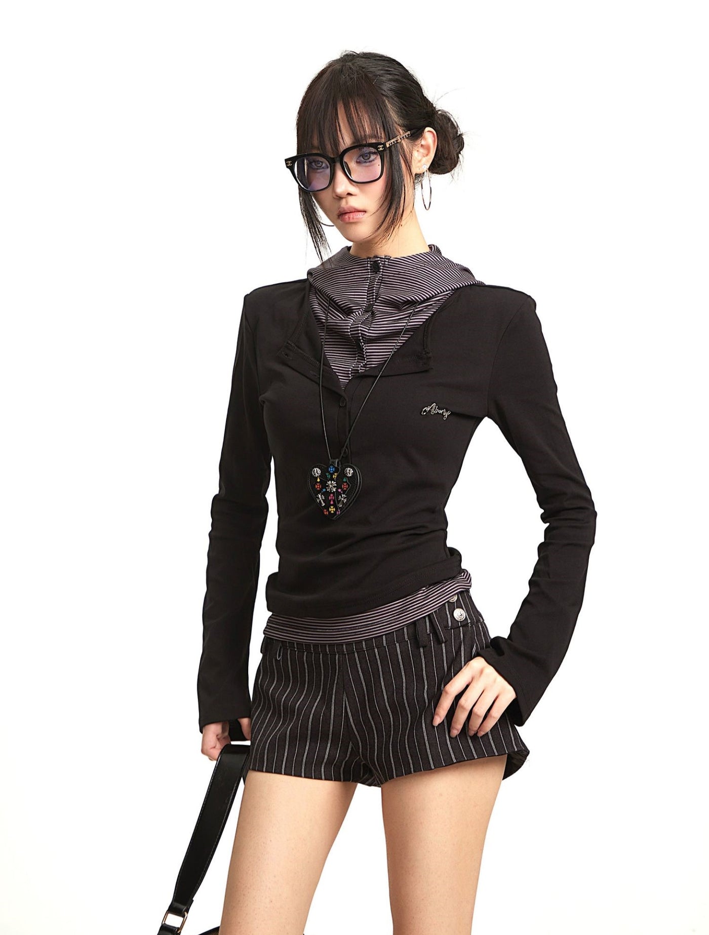 Fake Two-piece Hooded T-shirt UNC0284