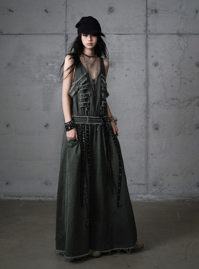 Punk Raw Edge Long Dress NOR0208