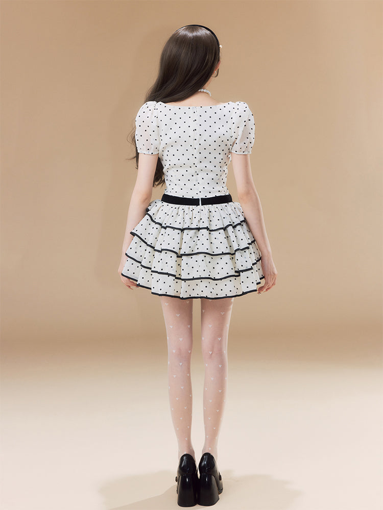 Polka Dot Tutu Waist Cake Dress SIS0018