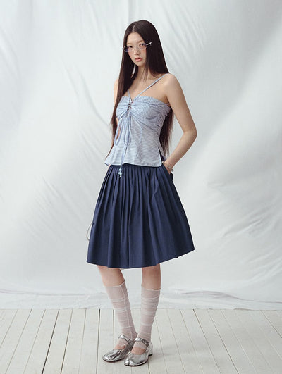 Cross Strap Hollow Striped Camisole LAL0220