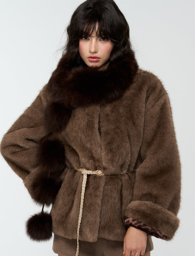 Multi-Way Style Vintage Fur Coat 4MU0173