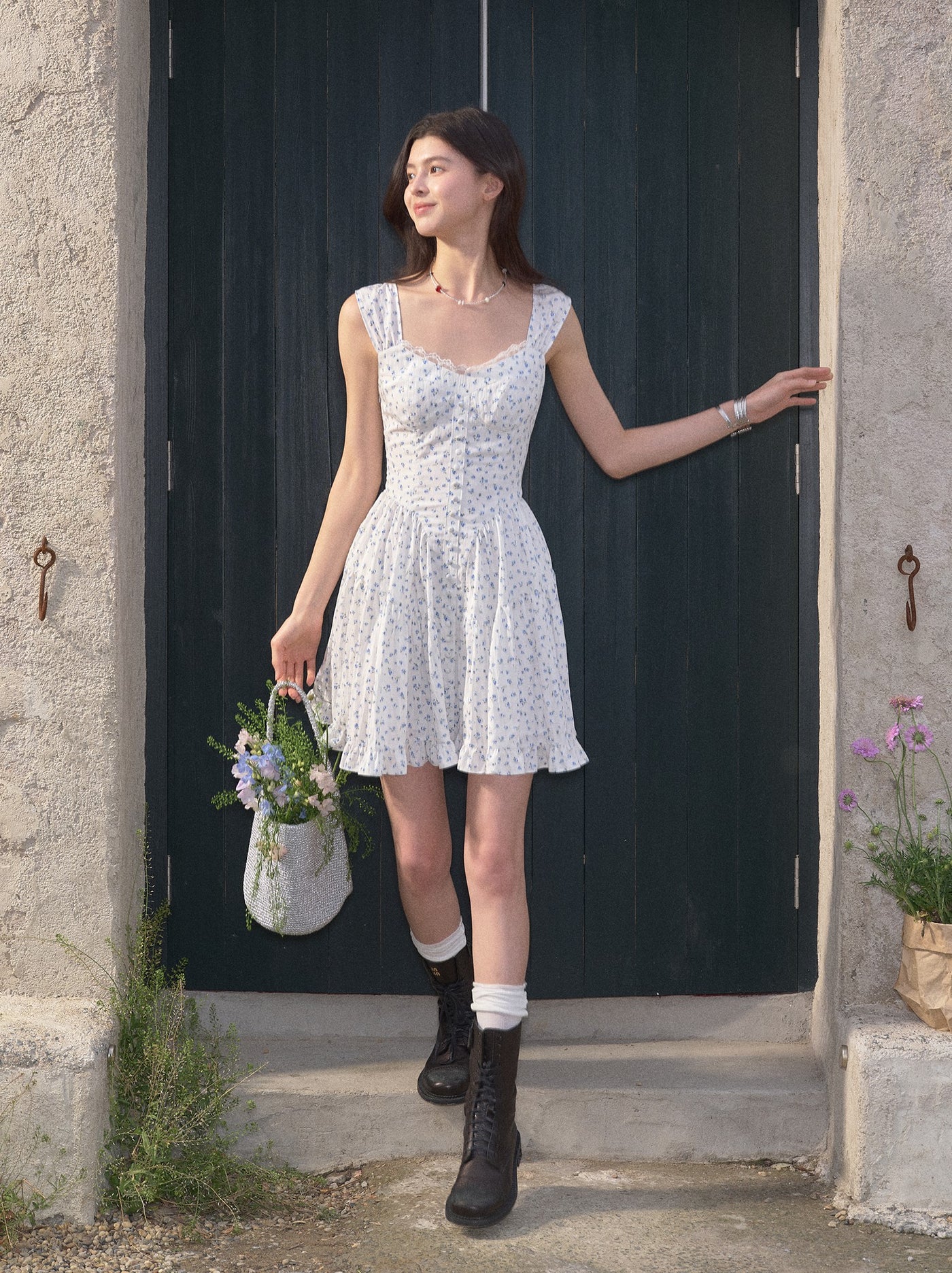Romantic Slim Floral Lace Dress LAL0198