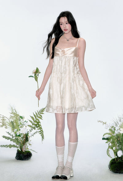 Rose Jacquard Suspender Tutu Dress FRA0357