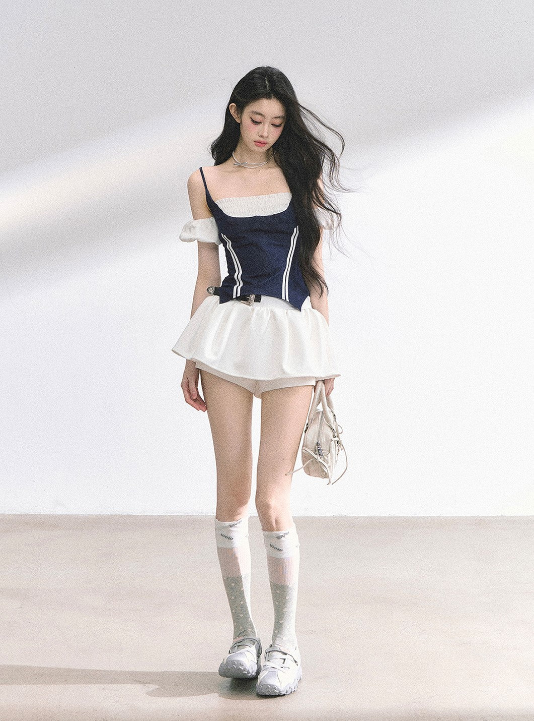 Fake Two-piece Suspender Shirt DIA0502