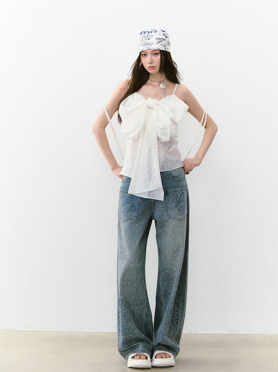Bow Pleated Thin Camisole VIA0265